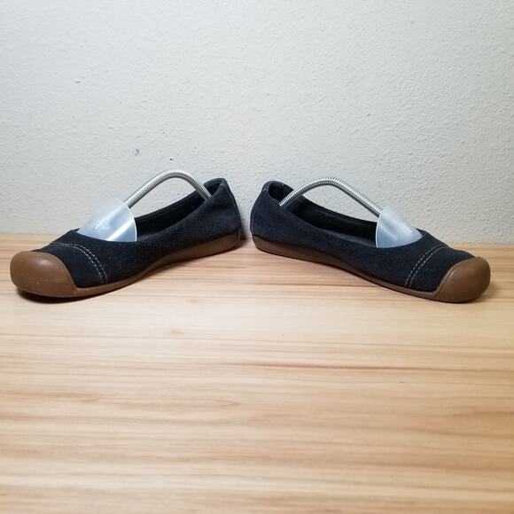 Keen Women's Size 6.5 Sienna Ballet Flats Black Suede Casual Comfort Shoes - Picture 4 of 12
